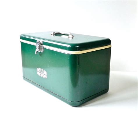 vintage thermos metal ice box|Vintage Thermos Metal Cooler for sale .